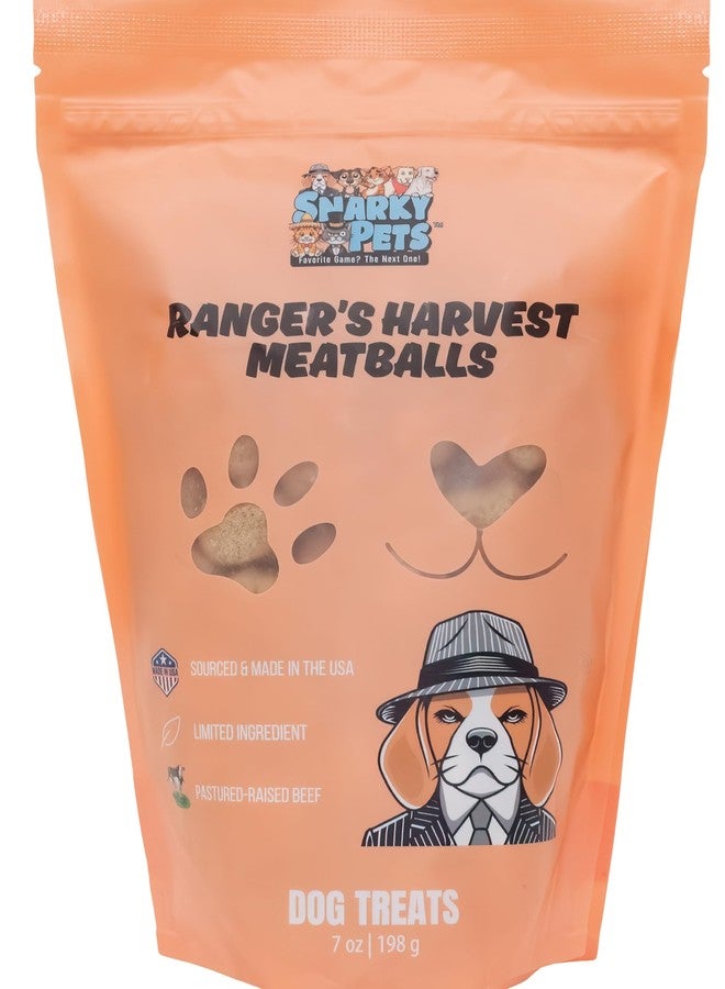 Snarky Pets Freeze-Dried Dog Treats – Harvest Meatballs – Ground Beef, Turkey, Pumpkin, Sweet Potato & Cinnamon – Natural Treats for Small, Medium & Large Dogs – No Preservatives – 7 oz Bag - Image 1