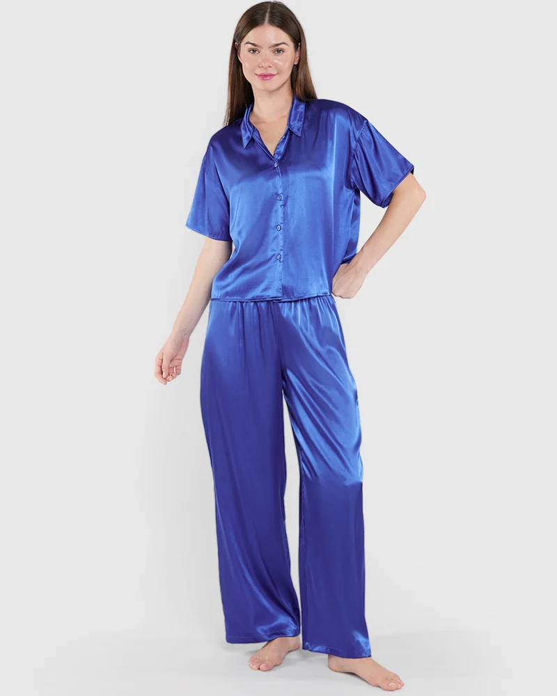 La Senza La Senza Unlined Satin Button Down Sleep Top