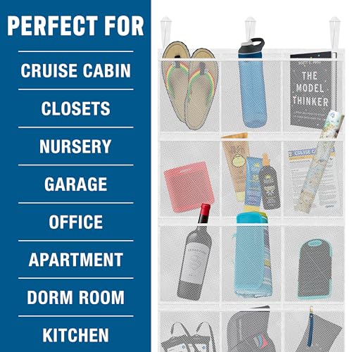 Cruise On Large Mesh Over-the-Door Organizer, 15-Pocket Hanging Storage for Cruise & Home (24"x60"),Travel Essential for 2025-2026, Shoe & Bathroom Organizer for Closet, Cabin, or Behind-Door Storage - Image 3