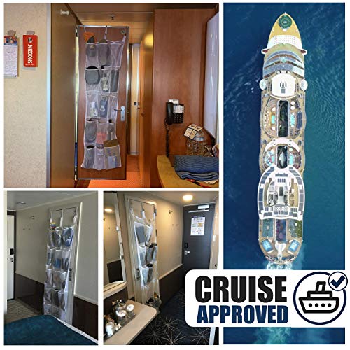 Cruise On Large Mesh Over-the-Door Organizer, 15-Pocket Hanging Storage for Cruise & Home (24"x60"),Travel Essential for 2025-2026, Shoe & Bathroom Organizer for Closet, Cabin, or Behind-Door Storage - Image 2