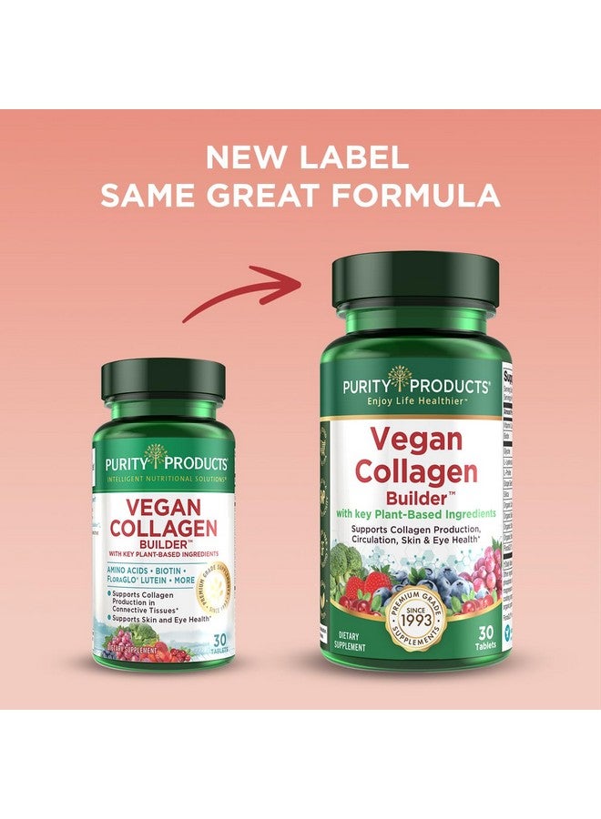 Purity Products Vegan Collagen Builder - Organic Whole Foods Fruits + Veg, Silica, Lutein, Vitamin C, Biotin, Grape Seed - Amino Acids Glycine, Lysine + Proline Collagen Boosters - Once A Day - 30 Tablets - Image 4
