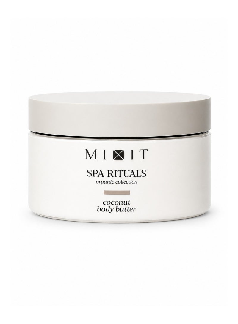 MIXIT Spa Rituals Coconut Hydrating Body Butter, Lightweight Moisturizer with Shea & Cocoa Butter, 250g - Image 1