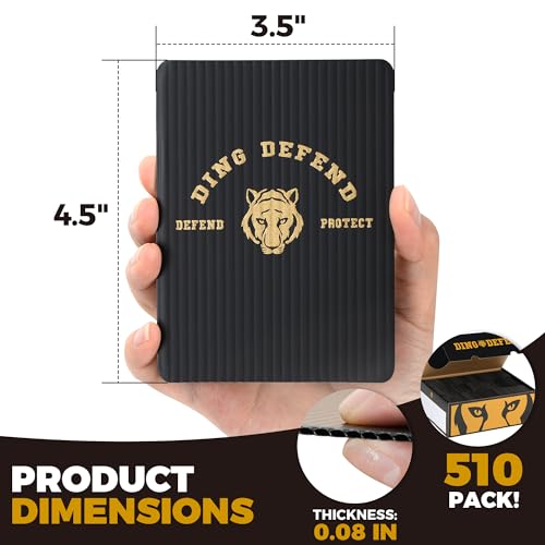 Storage Standard 510 Pack Ding Defend Trading Card Shipping Protectors Hard Plastic Card Slab - Tiger Design Card Guard for Collectible Cards, Card Mailing Supplies & Hobby Supplies - 3.5 x 4.5 Inches, Packaging Pads - Image 4
