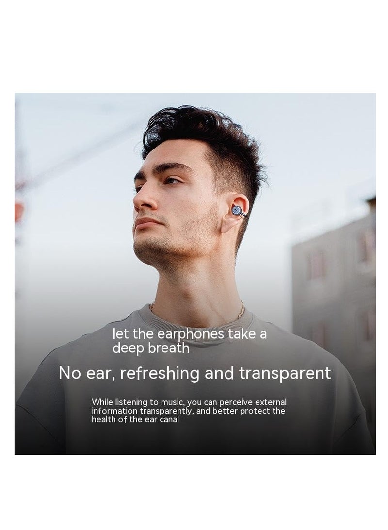 سماعات أذن بتقنية توصيل العظام بلوتوث 5.3، سماعات أذن لاسلكية مفتوحة مع اتصال مزدوج بالجهاز، مقاومة للماء ومريحة للرياضة، تشمل علبة شحن - Image 5