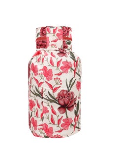 E-Retailer ERetailer Polyester 3Layered LPG Gas Cylinder Cover with Zip Enclosure ColorRed Floral Size26x14 Inches  - Image 5