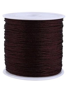 Generic 100M x 0.8mm Nylon Chinese Knot Cord Rattail Macrame Shamballa Thread String (Brown)  - Image 1