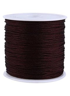 Generic 100M x 0.8mm Nylon Chinese Knot Cord Rattail Macrame Shamballa Thread String (Brown)  - Image 2