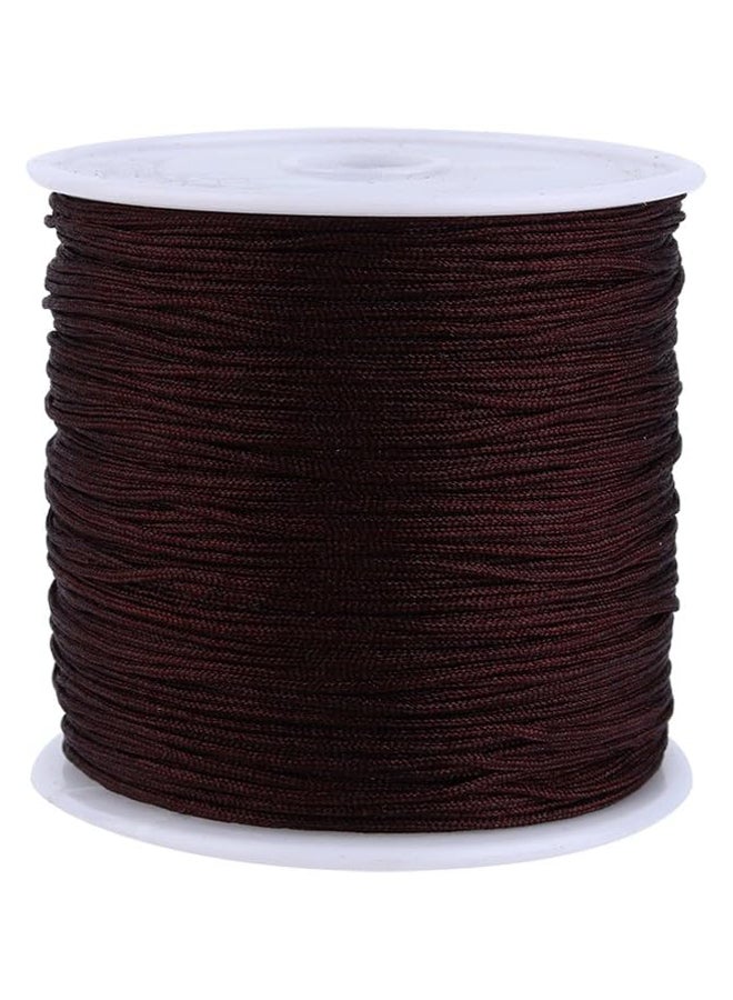 100M x 0.8mm Nylon Chinese Knot Cord Rattail Macrame Shamballa Thread String (Brown) - Image 4