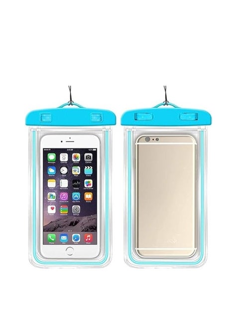 A comprehensive protection sea cover for the entire device with a clear view and water resistance suitable for swimming from Ten Tech – Sky blue
