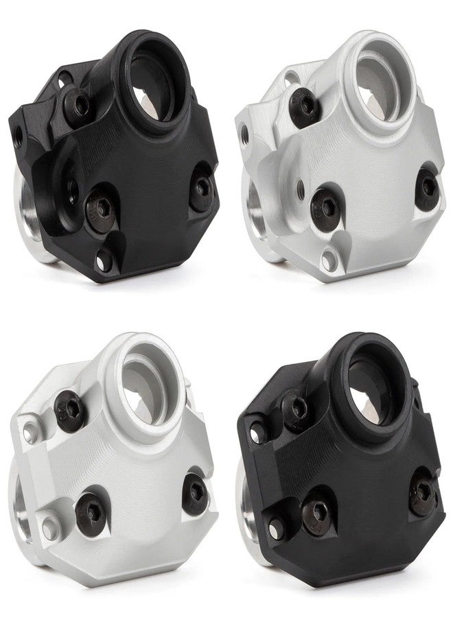 ZMHOBBY Aluminum Front Rear Diff Cover Bearing Retainers Third Member Set for Vanquish F10 Portal/Straight Axle H10 Optic Upgrade (Rear Diff Cover BK) - Image 4