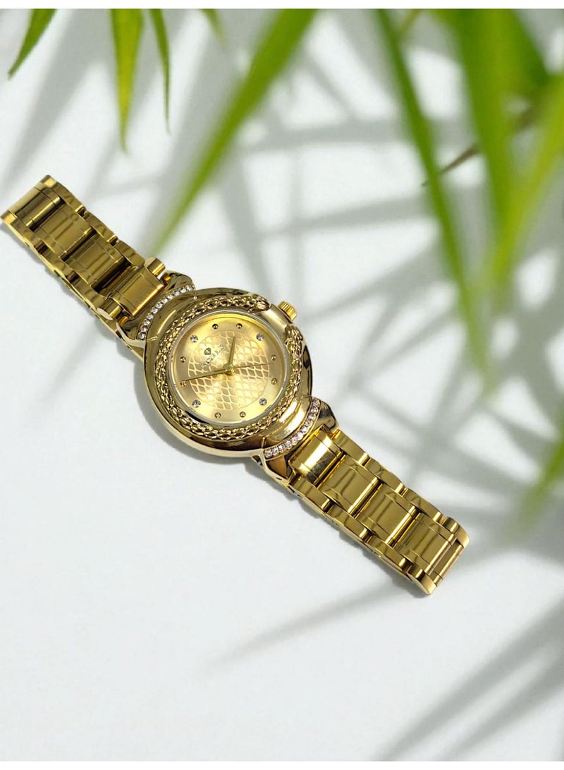 فاندر بلو ساعة يد انيقة رسمية للنساء انالوج بعقارب وحركة كوارتز من الستانلس ستيل ومقاومة للماء - Image 4