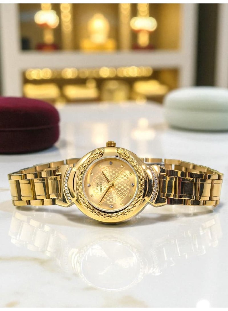 فاندر بلو ساعة يد انيقة رسمية للنساء انالوج بعقارب وحركة كوارتز من الستانلس ستيل ومقاومة للماء - Image 1