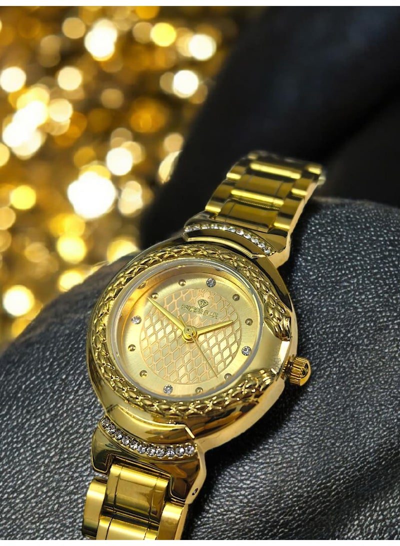 فاندر بلو ساعة يد انيقة رسمية للنساء انالوج بعقارب وحركة كوارتز من الستانلس ستيل ومقاومة للماء - Image 2