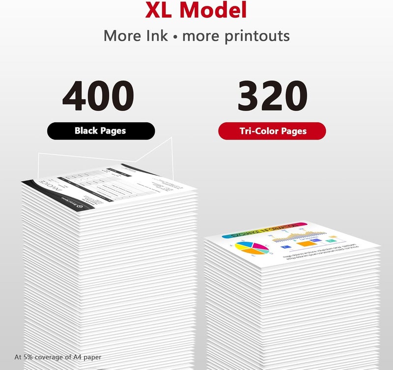 PG-445XL CL-446XL 445 446 Ink Cartridges High Yield Replacement for Canon 445 446 Ink Cartridges for Canon Ink 445 446 Compatible with Canon Lp2840 Mg2440 Mg2540 Mg2940 Printers (2 Pack, 445XL 446XL） - Image 4