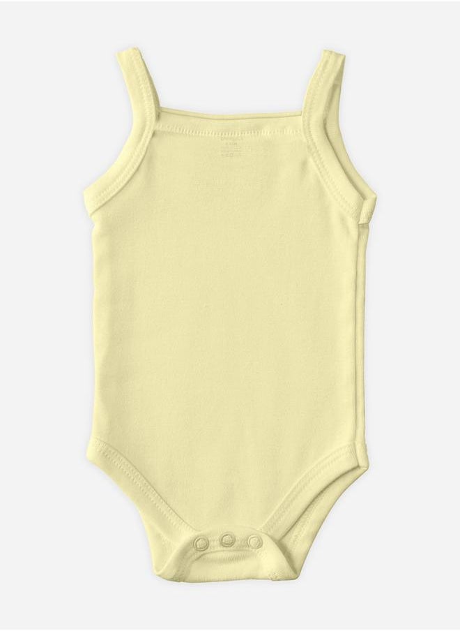 Babies Basic Pack of 3 - Solid Combed Cotton Sleeveless Bodysuit  - Image 5