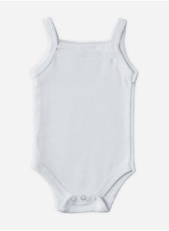 Babies Basic Pack of 3 - Solid Combed Cotton Sleeveless Bodysuit  - Image 4