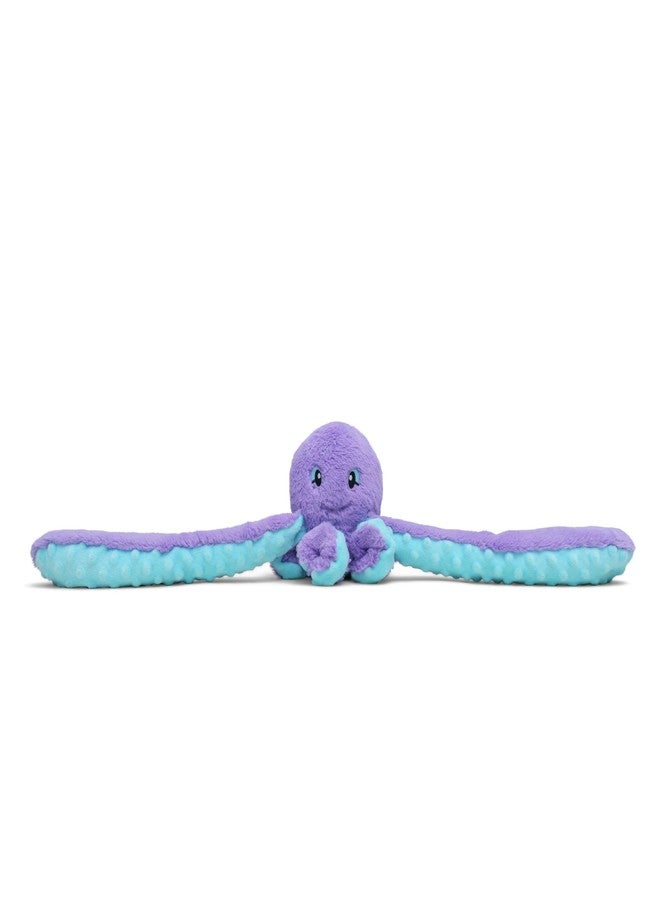 HUGIMALS Hugarounds Indigo the Octopus، 2.5 رطل، لفافة رقبة وكتفين مخملية ثقيلة قابلة للتسخين في الميكروويف | عناق مهدئ ومريح للعناية الذاتية والاسترخاء | بدون رائحة، مناسب للأطفال من عمر سنتين فما فوق - Image 3