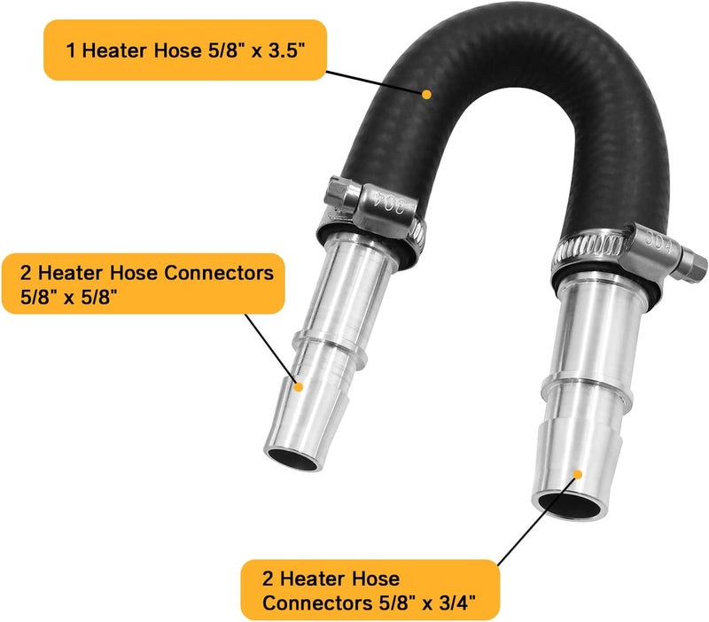 WnSEu Pro Engine Heater Core Kit with 5/8" and 3/4" End Hose and Aluminum Fittings - Image 4