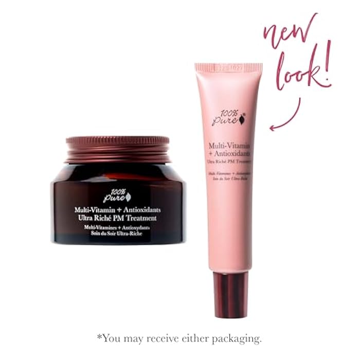 100 % Pure 100% PURE Multi-Vitamin + Antioxidants Ultra Riche PM Treatment Skin Renewing Night Cream Vitamin C & Retinol Facial Moisturizer, Powerful Anti-Aging Moisture Replenishment - 1.5 oz - Image 4