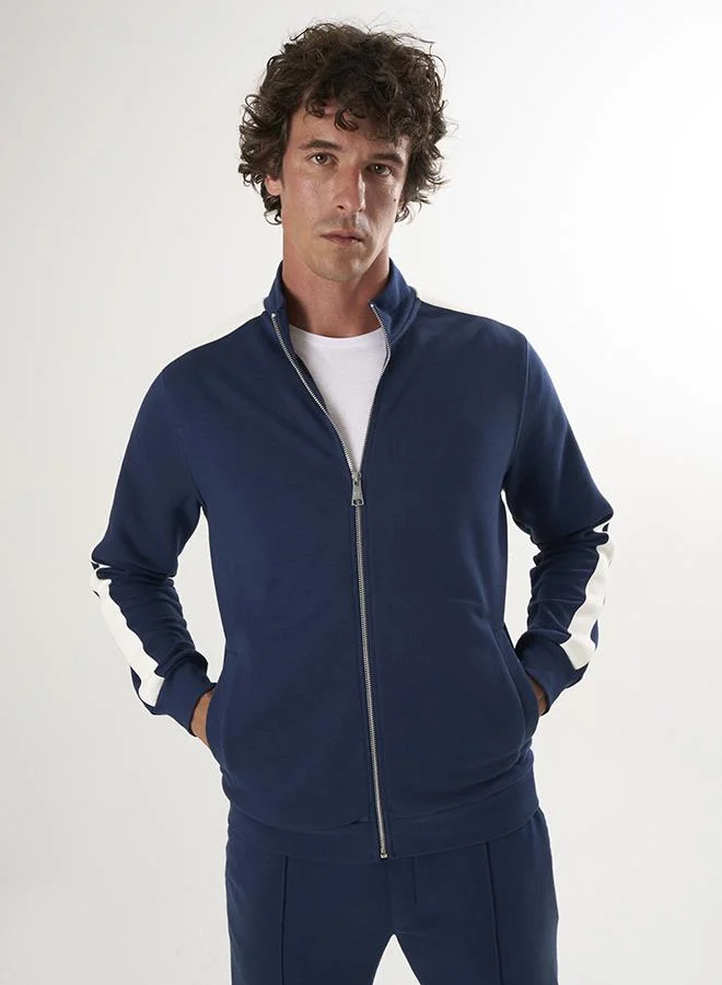 High collar full zip Sweatshirt