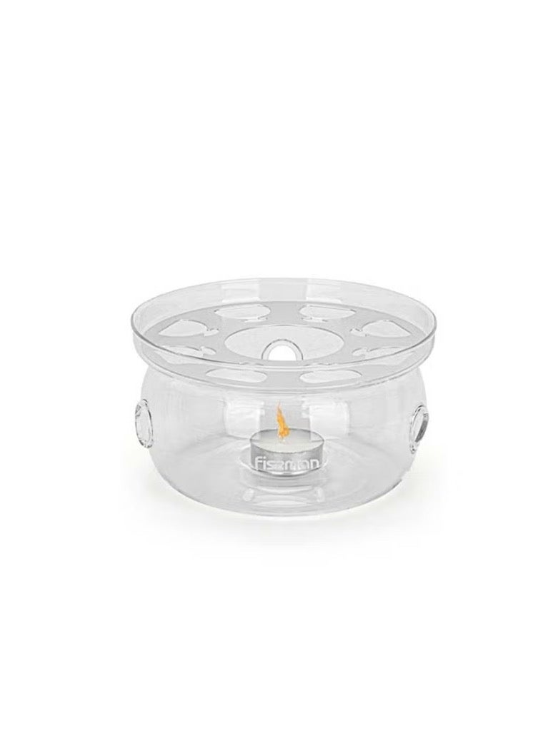 فيسمان وعاء تسخين الشاي مع شمعة من الزجاج المقاوم للحرارة شفاف - Image 4