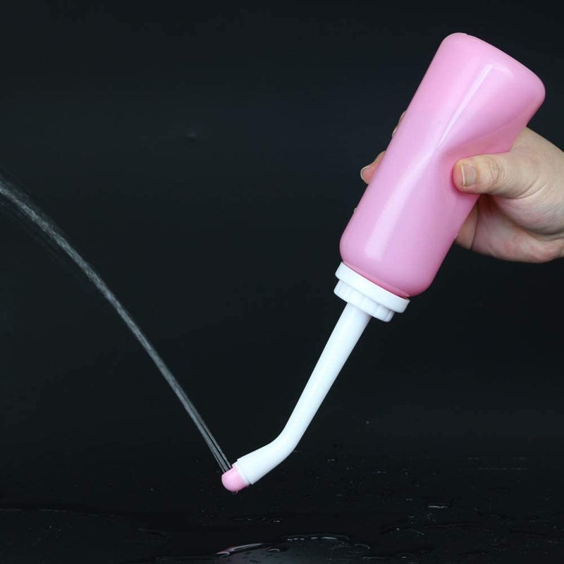 Ndola Portable Travel Bidet 500ml17oz Portable Bidet for Toilet Handheld Postpartum Perineal Cleansing Childbirth Cleaner for Outdoor Camping Travling Personal Hygiene for Women Pink - Image 5
