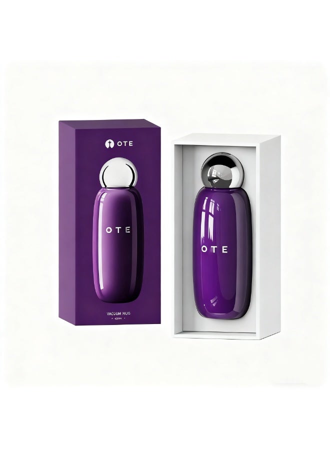 450ML Bowling Ball Insulated Cup - 24H Hot & Cold Retention, Large Capacity for Coffee & Commuting Purple