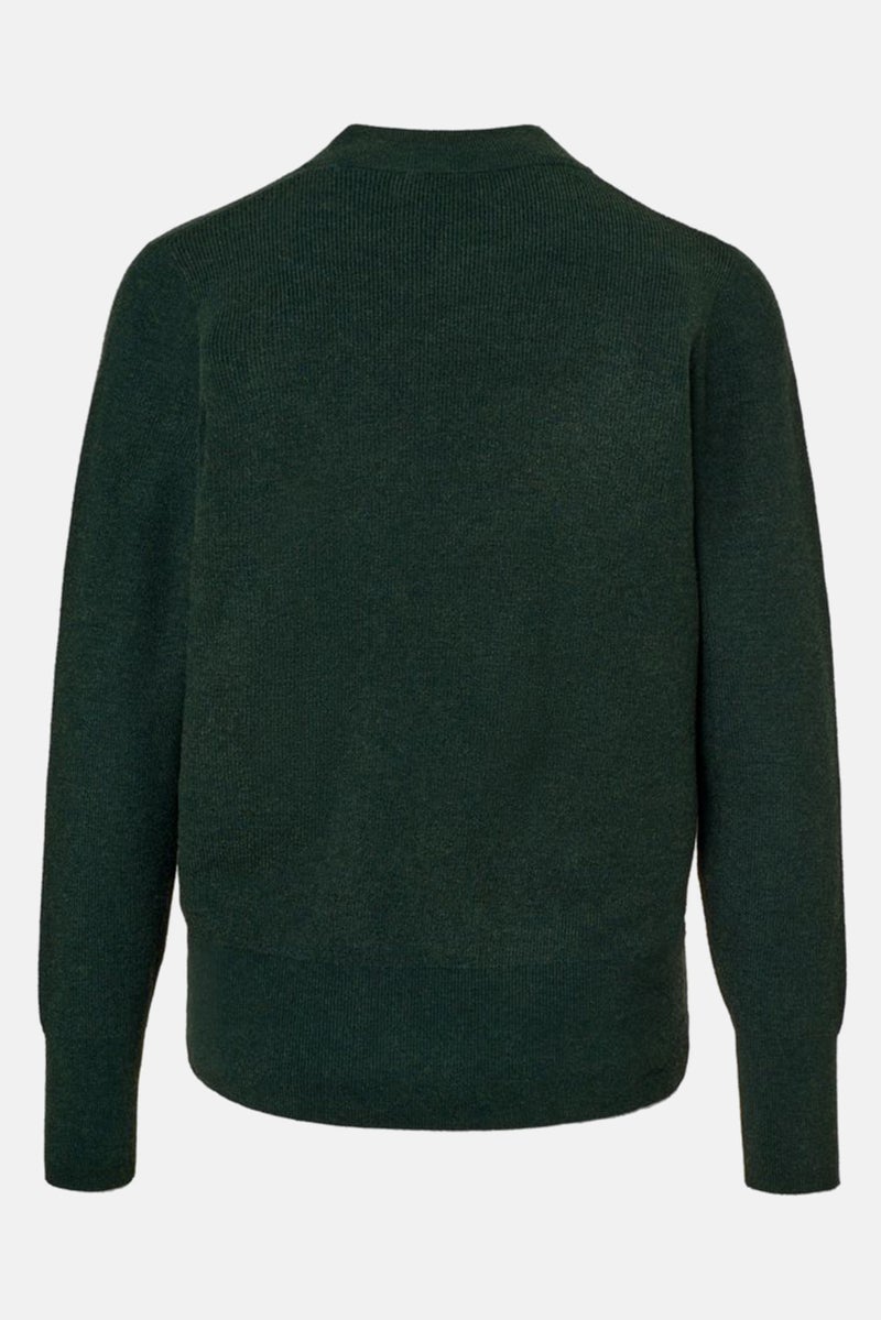 Tchibo سويت شيرت نسائي بأكمام طويلة وياقة دائرية، أخضر داكن - Image 4