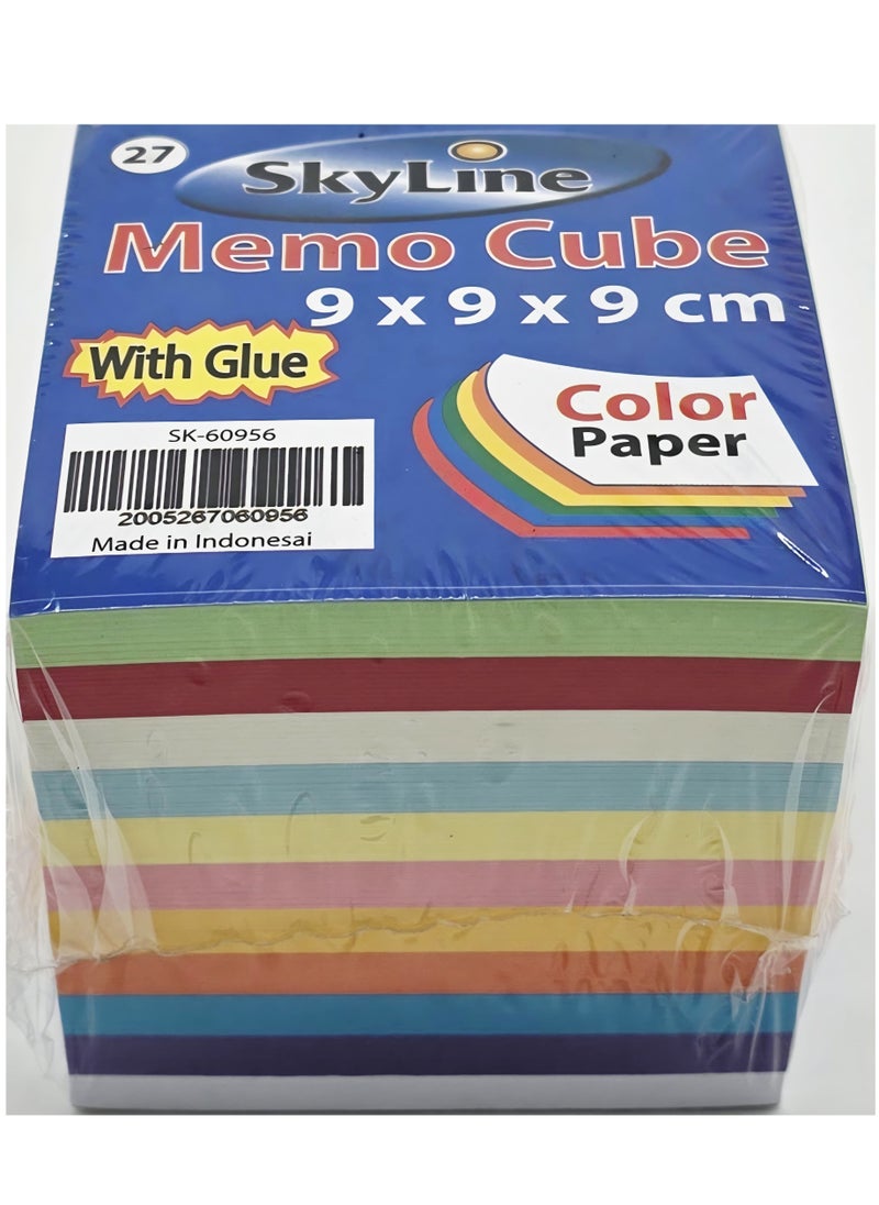 SKYLINE 9 cm x 9cm x 9cm Skyline Color Memo Cube 