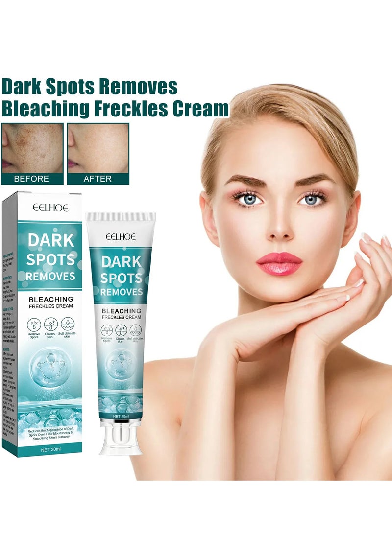 EELHOE مزيل البقع الداكنة لعلاج فرط تصبغ الوجه والبقع الداكنة والكلف والنمش وإزالة بقع الشمس كريم مصحح البقع الداكنة للنساء والرجال 20 جم - Image 2
