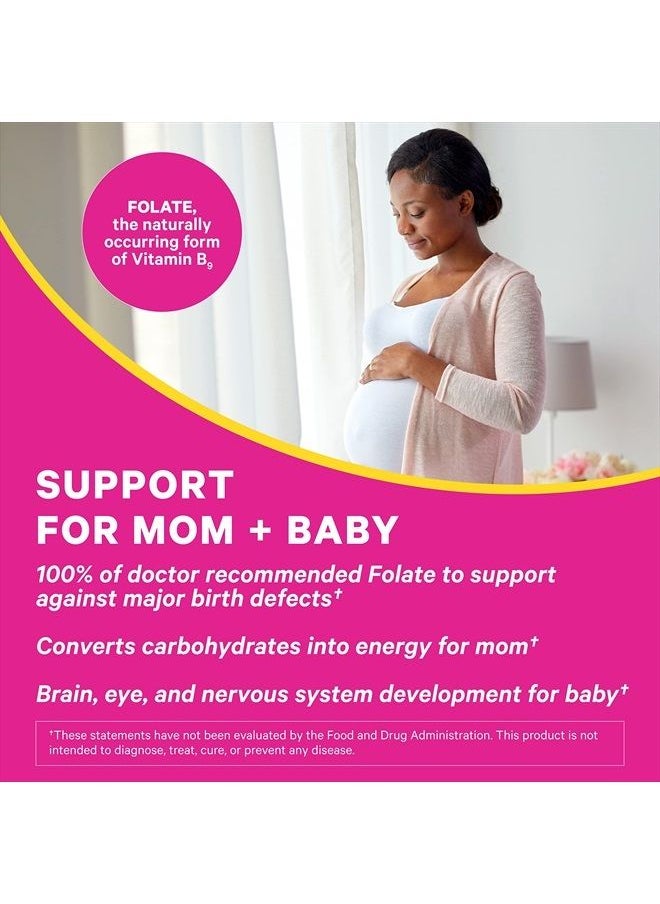 Pink Stork Folate: Methyl Folate - MTHFR Acid, Natural Form of Folic Acid for Pregnancy, Formulated for Mom + Baby, Women-Owned, 60 Capsules (Packaging May Vary)  - Image 2