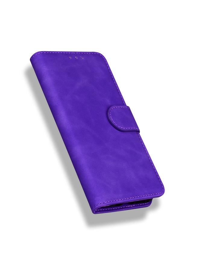 S-TOP Case For Infinix Note 12 G96/X670 Skin Feel Pure Color Flip Leather Phone Case - Image 4