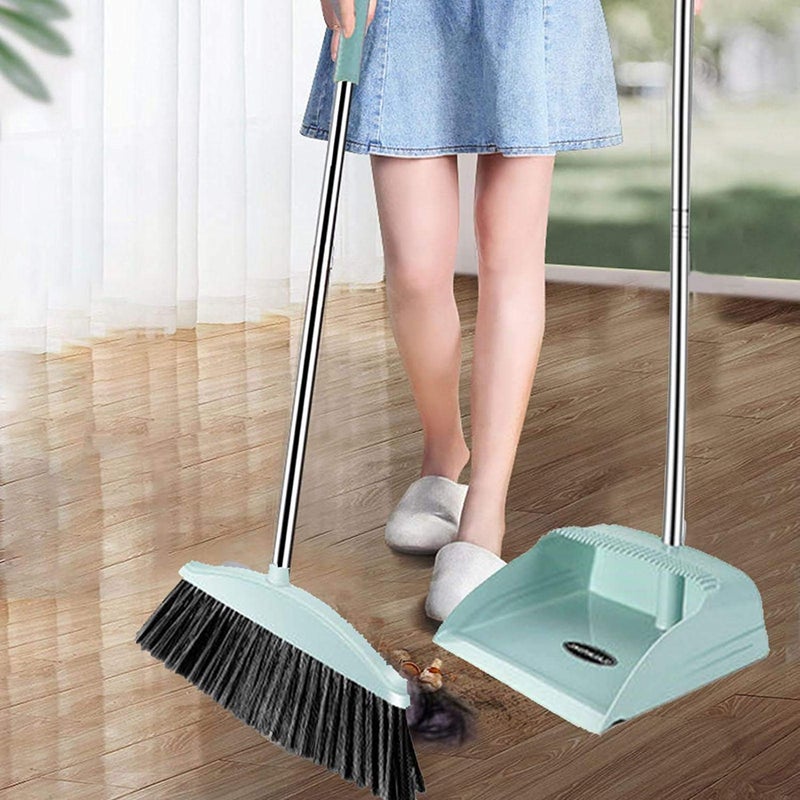 TONSYL Broom Brush and Dustpan Long Handled Broom Sweep Clean Broom Brush Living Room Dust Supplies Long Handle Dustpan Best Brooms for Household Dustpan Long Handle Heavy Duty DustpanMulti Color