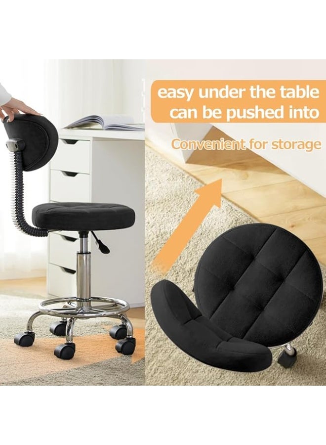 كرسي مكتب مرتفع مع مسند ظهر وقاعدة قدم قابلة للتعديل – كرسي دوار متعدد الاستخدام مع وسادة جلوس سميكة - Image 4