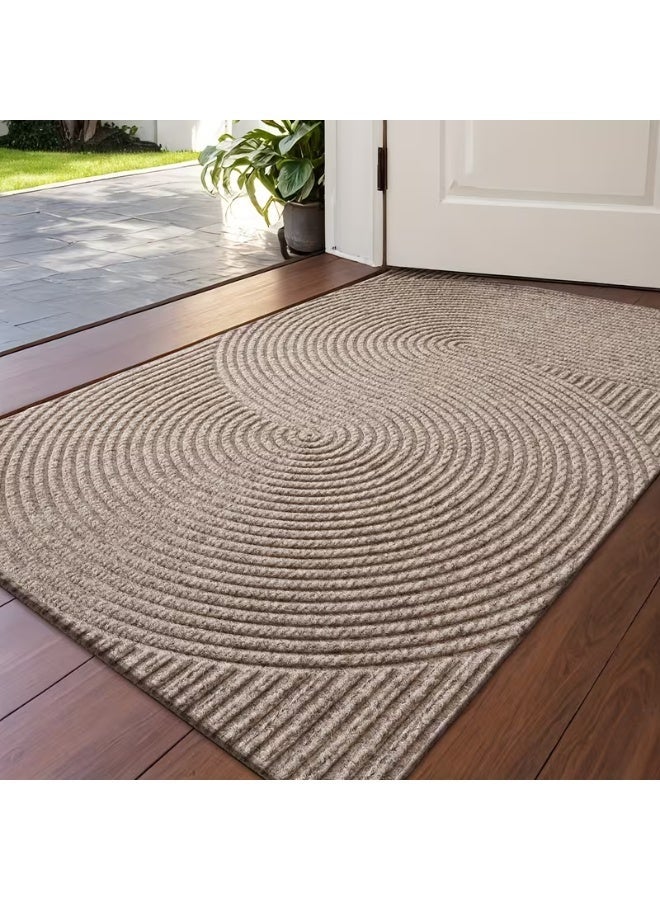ألياف خام RawFiber ممسحة أرجل لحجز الأتربة (45 × 75 سم)، دواسات أبواب قابلة للغسل وغير قابلة للانزلاق، سجادة ترحيب مقاومة للأوساخ وعالية الامتصاص، دواسات أرضية بتصميم نحيف للأبواب الأمامية والخلفية والمداخل. - Image 1