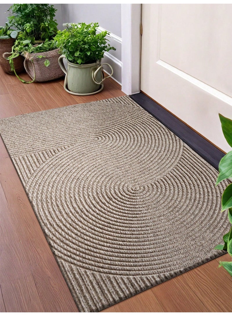 ألياف خام RawFiber ممسحة أرجل لحجز الأتربة (45 × 75 سم)، دواسات أبواب قابلة للغسل وغير قابلة للانزلاق، سجادة ترحيب مقاومة للأوساخ وعالية الامتصاص، دواسات أرضية بتصميم نحيف للأبواب الأمامية والخلفية والمداخل. - Image 3