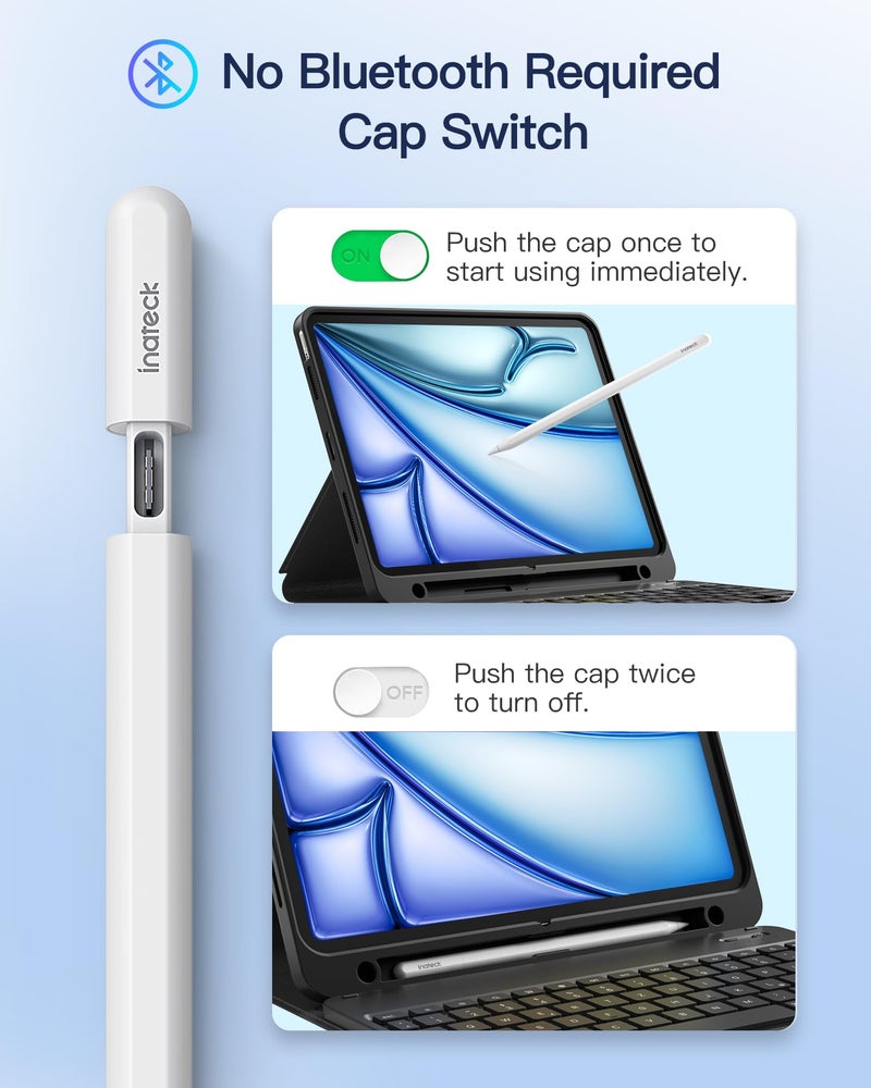 Inateck Stylus Pen for iPad 2018-2023, 5Mins Fast Charging Pencil with Tilt Sensitivity & Palm Rejection, Magnetic Pen for iPad Air 3/4/5, iPad mini 5/6, iPad 6/7/8/9/10, iPad Pro 11"/12.9" - Image 3