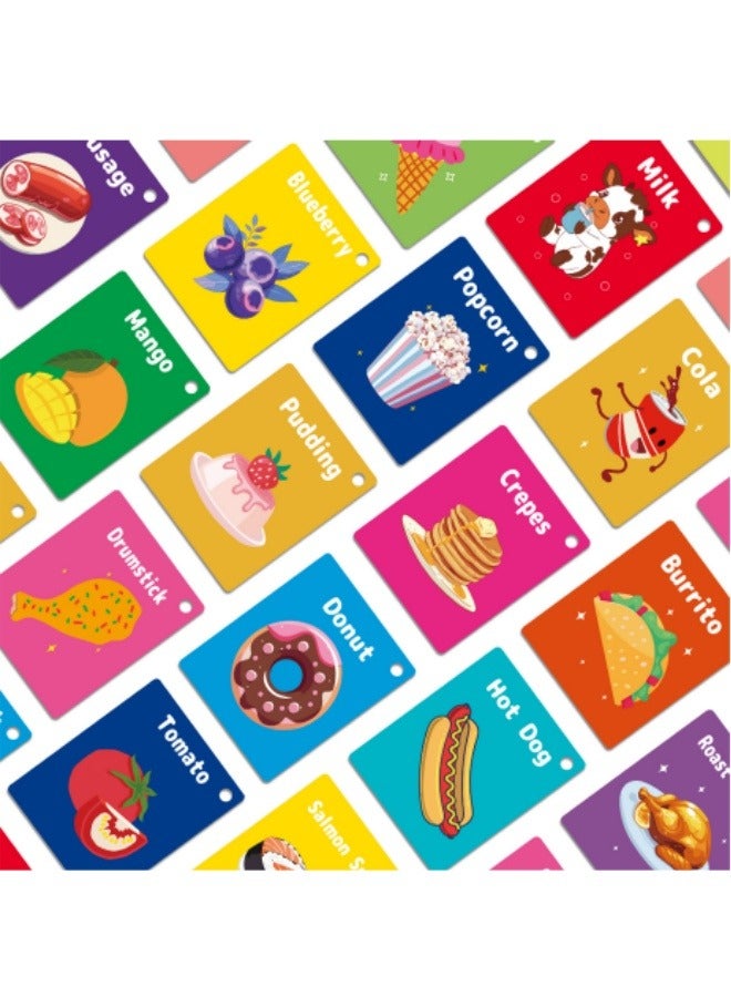 50Pcs Children's Food Flash Cards, Gourmet Fruit Enlightenment Early Education Cognitive Cards - Image 3