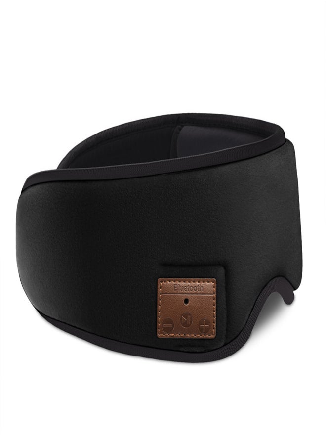 Cross-border smart eye mask to answer the phone, listen to music, eye protection, sleep shading, breathable wireless bluetooth 3d smart eye mask black - Image 1