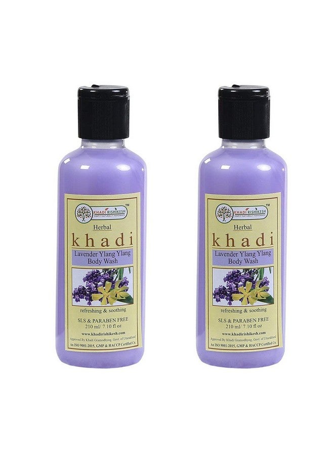 Khadi Rishikesh Herbal Lavender Ylang Ylang Body Wash combo set pack of - 2 x 210 ml (420 ml) - Image 1