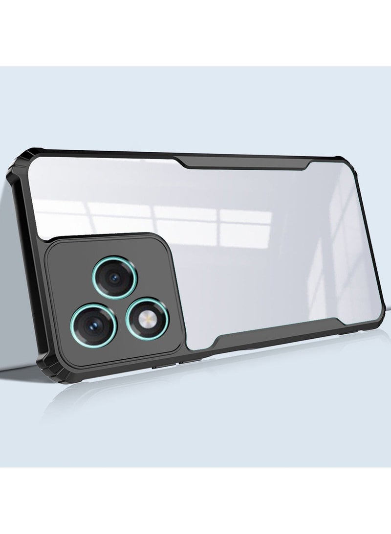 SanHu for Honor 400 LITE Case, Ultra Thin Lightweight, Soft TPU Bumper, Acrylic Clear Back Cover Honor 400 LITE, Black - Image 2