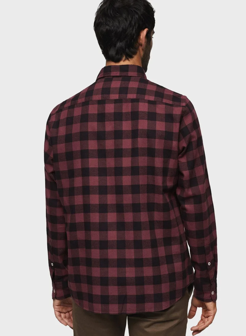 Mango Man Checked Regular Fit Shirt