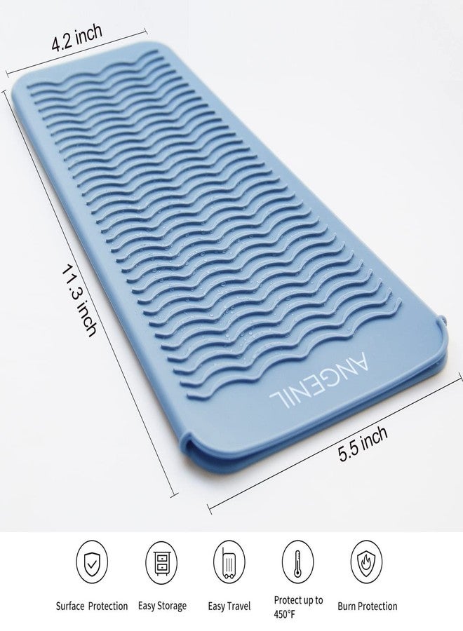 ANGENIL Heat Resistant Silicone Mat Pad Pouch For Travel Curling Iron Wand, Tourmaline Titanium Ceramic Portable Flat Iron, Hair Straightener, Automatic Wireless Curlers, Crimper Hair Iron, Hair Tools - Image 3