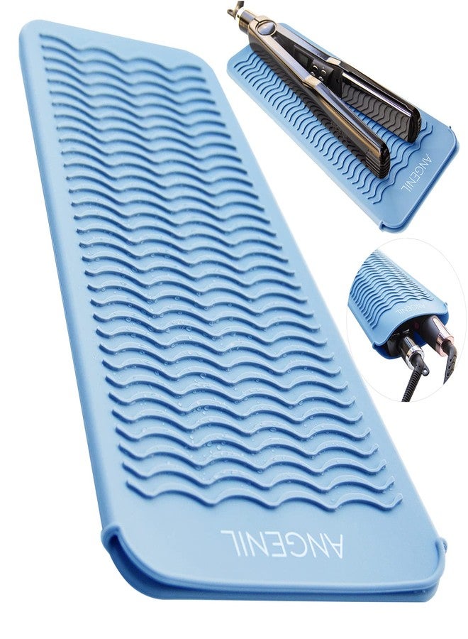 ANGENIL Heat Resistant Silicone Mat Pad Pouch For Travel Curling Iron Wand, Tourmaline Titanium Ceramic Portable Flat Iron, Hair Straightener, Automatic Wireless Curlers, Crimper Hair Iron, Hair Tools - Image 1