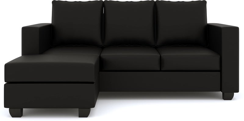 WESTIDO Orlando Leatherette 3 + 1 Sofa Set (Black, DIY(Do-It-Yourself)) | 1 Year Warranty - Image 4