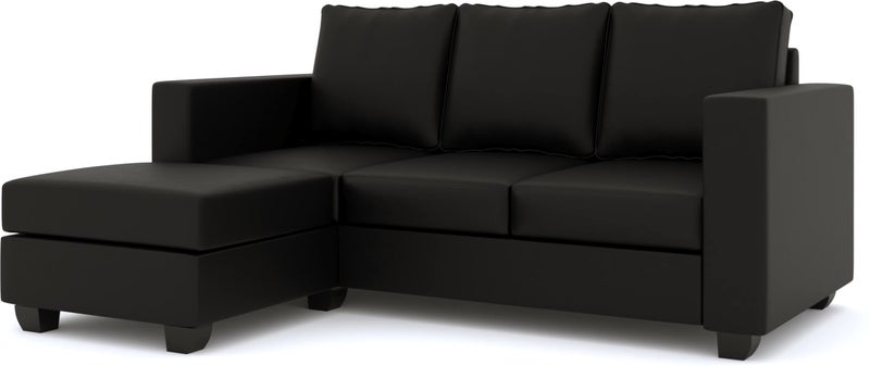 WESTIDO Orlando Leatherette 3 + 1 Sofa Set (Black, DIY(Do-It-Yourself)) | 1 Year Warranty - Image 2