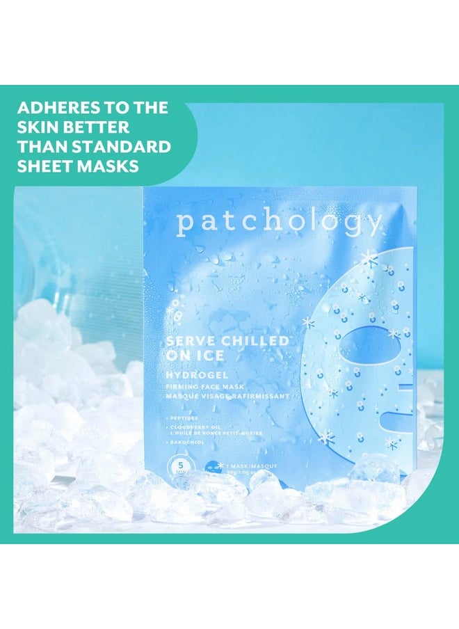 Patchology Patchology Iced Cooling and Firming Hydrogel Masks with Peptides, Cloudberry Oil and Bakuchiol. Facial Sheet Mask designed to firm skin and soothe redness and puffiness 1 - Count  - Image 5