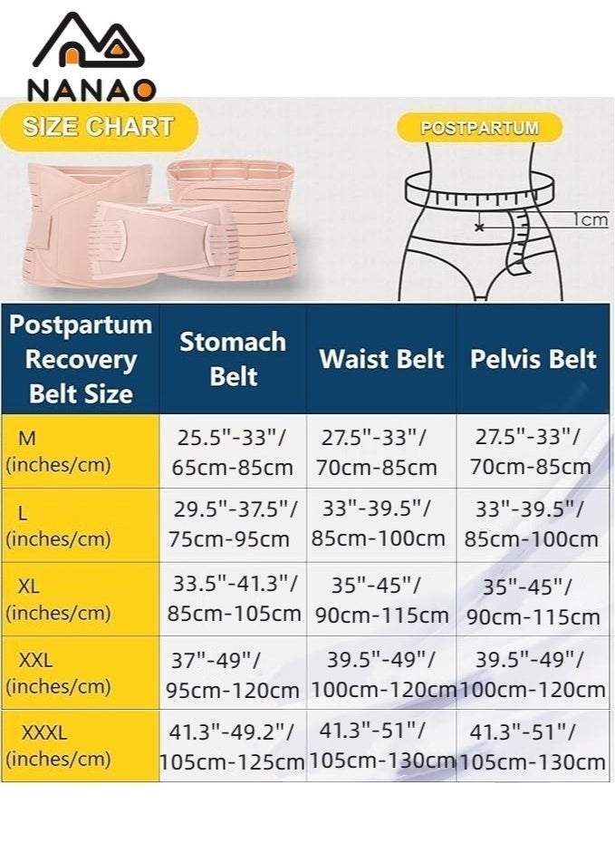 3 في 1 حزام حزام البطن بعد الولادة للخصر، دعم ما بعد الولادة حزام الخصر ملابس شكل Girdl نحيفة، الحوض وحول المعدة مريحة جدا للتنفس وتحت الملابس - pzsku/Z9D67CF47E0BA964B7E5BZ/45/_/1722588717/a31f2dbe-f191-4435-8b25-8496f9f121f5
