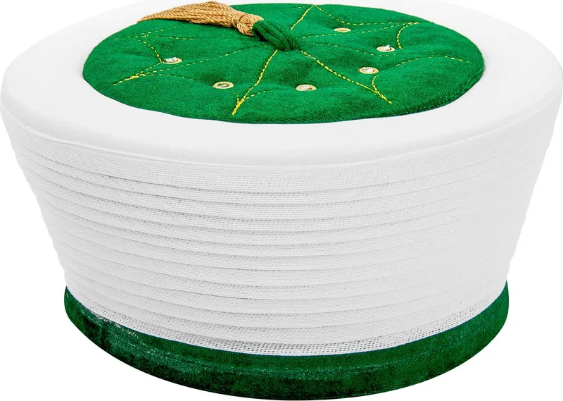ايهفان Ikhwan Imam Turban - Hand Wrapped Turban - Plain Turban - Velvet - Green