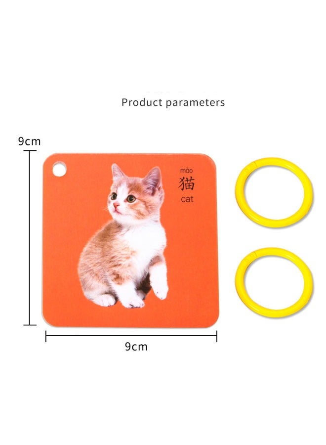 Children's double-sided educational toy literacy card, baby enlightening animal card with picture cognition early education card - Image 4